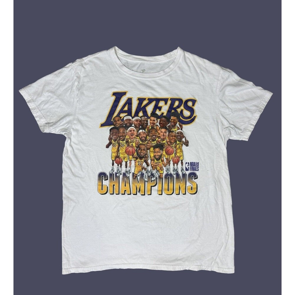LOS ANGELES LAKERS Basketball 2020 NBA Finals LARGE Shirt NEW Fanatics LEBRON